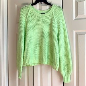 NWOT Wild Fable neon green sweater